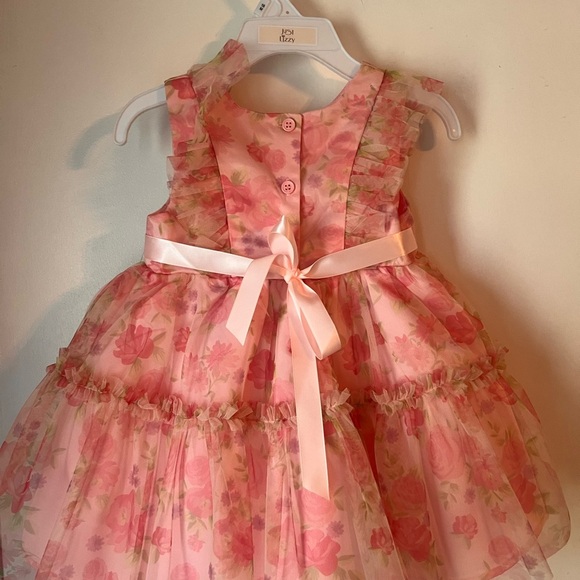 Floral Pink Baby Dress - Picture 2 of 3